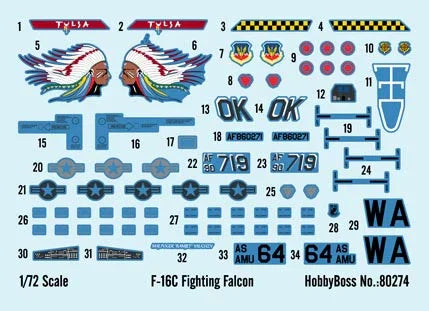 1/72 Hobby Boss F-16C Fighting Falcon 80274