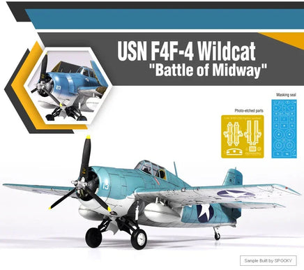 1/48 Academy USN F4F-4 Wildcat "Battle of Midway" 12355 - MPM Hobbies