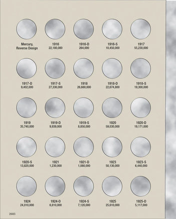 Whitman H.E. Harris Coin Folder - Mercury Dimes: 1916-1945 HRS2683