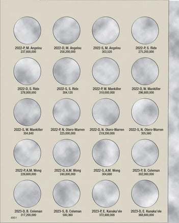 Whitman Coin Folder - Washington Quarters American Women Collection: 2022-2025 (P, D, & S Mints) 4951