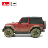 1/24 Rastar Exotic R/C JEEP Wrangler Rubicon (Muddy Version) Red 79500-4R
