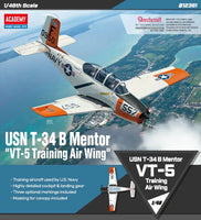 1/48 Academy USN T-34B Mentor "VT-5 Training Air Wing" 12361 - MPM Hobbies