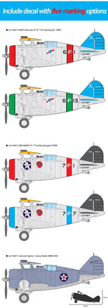 1/48 Academy US Navy Fighter F3F-2 VF-6 "Fighting Six" 12326 - MPM Hobbies