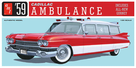 1/25 AMT 1959 Cadillac Ambulance w/Gurney 1395