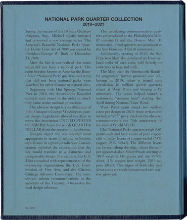 Whitman Classic Coin Album - National Park Quarters: 2019-2021 (P, D, & W Mints) 4957