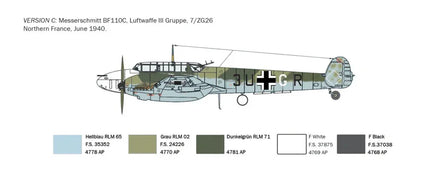 1/72 Italeri Bf 110 C Zerstorer 0049