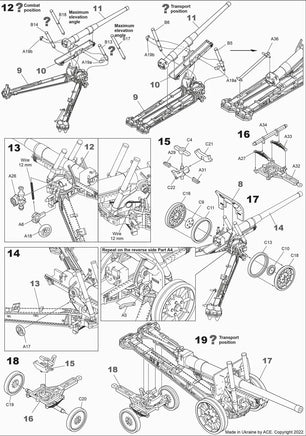 1/72 ACE Model A-19 Soviet WWII 122mm Heavy Gun 72582