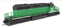 N Broadway Ltd EMD SD40-2 BNSF 1680 BN Black/Green/White w/Patch Paragon4 Sound/DC/DCC 9462