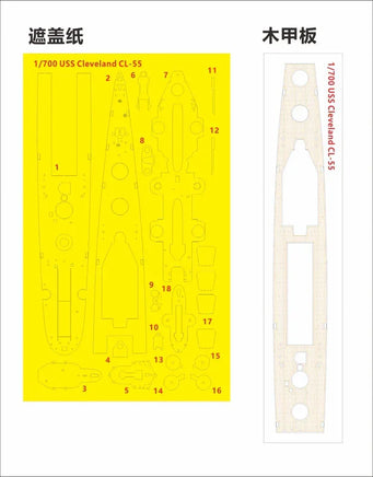 1/700 Veryfire US Navy Light Cruiser USS Cleveland CL-55 (Deluxe Kit) DX700920