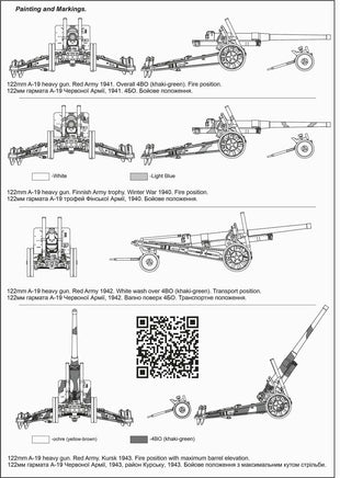 1/72 ACE Model A-19 Soviet WWII 122mm Heavy Gun 72582