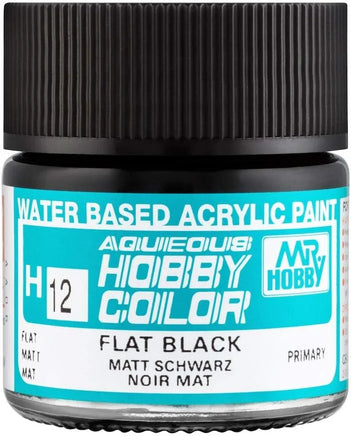 Mr. Hobby Flat Black 10ml - H12 - MPM Hobbies