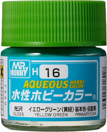 Mr. Hobby Gloss Yellow Green 10ml - H16 - MPM Hobbies