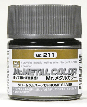 Mr. Hobby - Mr. Metal Color Chrome Silver 10ml - MC211 - MPM Hobbies
