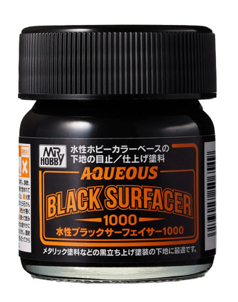 Mr. Hobby Aqueous Black Surfacer 1000 (40ml) - HSF03 - MPM Hobbies