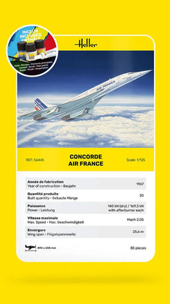 1/125 Heller Concorde Air France STARTER KIT - MPM Hobbies