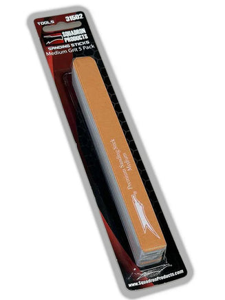 Squadron Tools Sanding Stick Medium Grit (Orange) 5pk - 31502 - MPM Hobbies