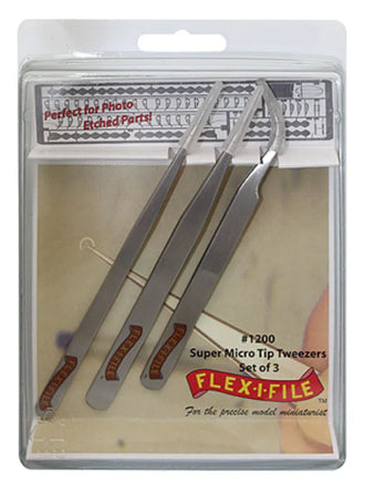 Alpha Abrasives Super Micro Tip Tweezer 3pk 1200 - MPM Hobbies