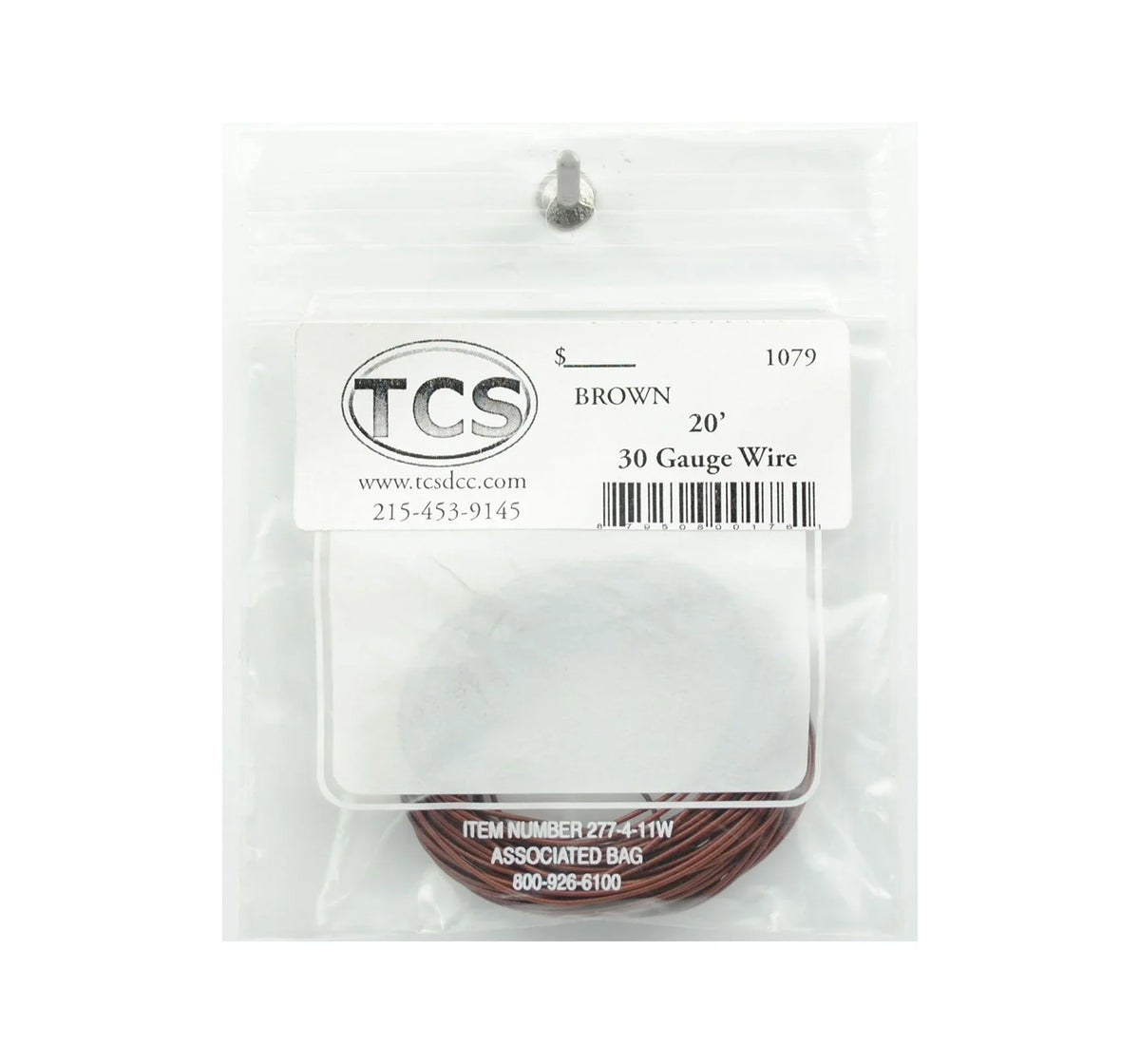 Train Control Systems 30 Gauge Wire - 20ft Brown 1079| MPM Hobbies