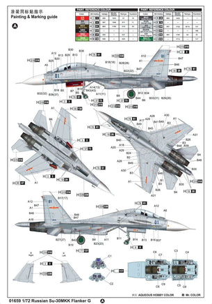 1/72 Trumpeter Russian Su-30MKK Flanker G - 01659 - MPM Hobbies
