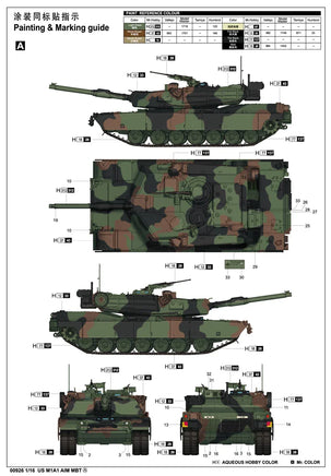1/16 Trumpeter US M1A1 AIM MBT - 00926 - MPM Hobbies