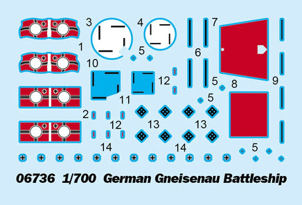 1/700 Trumpeter German Gneisenau Battleship - 06736 - MPM Hobbies