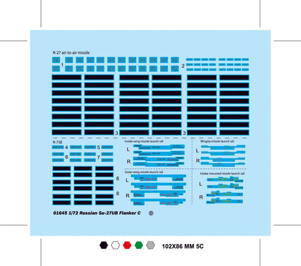 1/72 Trumpeter Russian Su-27UB Flanker C Fighter - 01645 - MPM Hobbies