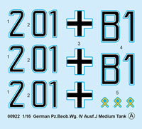 1/16 Trumpeter German Pz.Beob.Wg. IV Ausf.J Medium Tank - 00922 - MPM Hobbies