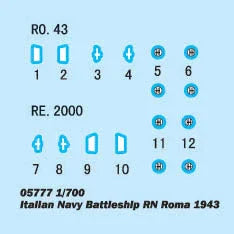 1/700 Trumpeter Italian Navy Battleship RN Roma 1943 - 05777 - MPM Hobbies