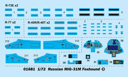 1/72 Trumpeter Russian MiG-31M Foxhound - 01681 - MPM Hobbies