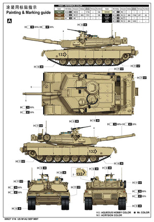 1/16 Trumpeter US M1A2 SEP MBT - 00927 - MPM Hobbies