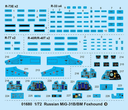 1/72 Trumpeter Russian MiG-31B/BM Foxhound - 01680 - MPM Hobbies