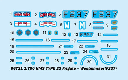 1/700 Trumpeter HMS Type 23 Frigate – Westminster(F237) - 06721 - MPM Hobbies
