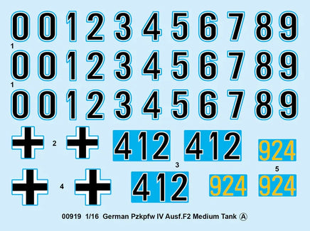 1/16 Trumpeter German Pzkpfw IV Ausf.F2 Medium Tank - 00919 - MPM Hobbies