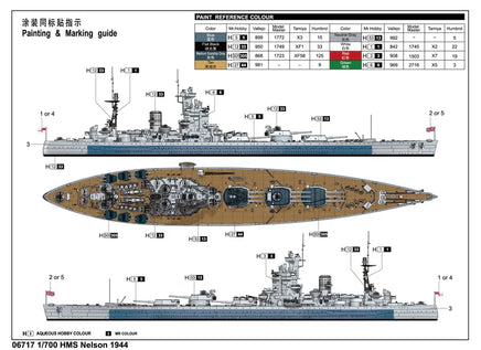 1/700 Trumpeter HMS Nelson 1944 - 06717 - MPM Hobbies