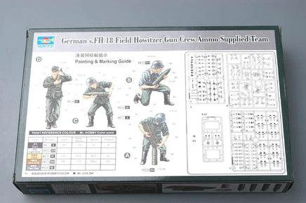 1/35 Trumpeter German s.FH 18 Field Howitzer Gun Crew Ammo Supplied Team - 00426 - MPM Hobbies