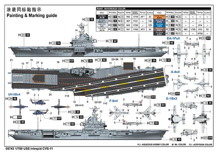1/700 Trumpeter USS Intrepid CVS-11 - 06743 - MPM Hobbies