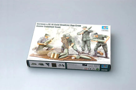 1/35 Trumpeter German s.FH 18 Field Howitzer Gun Crew Ammo Supplied Team - 00426 - MPM Hobbies