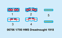 1/700 Trumpeter HMS Dreadnought 1918 - 06706 - MPM Hobbies