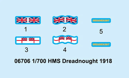 1/700 Trumpeter HMS Dreadnought 1918 - 06706 - MPM Hobbies
