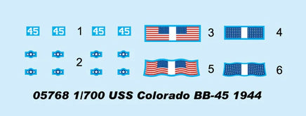 1/700 Trumpeter USS Colorado BB-45 1944 - 05768 - MPM Hobbies