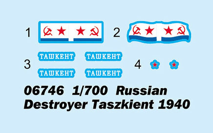 1/700 Trumpeter Russian Destroyer Taszkient 1940 - 06746 - MPM Hobbies