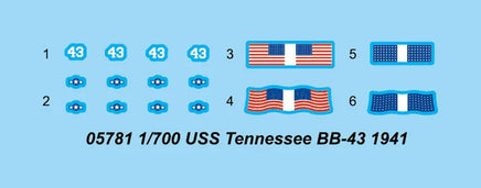 1/700 Trumpeter USS Tennessee BB-43 1941 05781 - MPM Hobbies