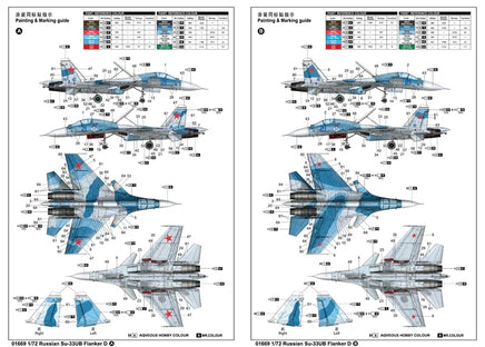 1/72 Trumpeter Russian Su-33UB Flanker D - 01669 - MPM Hobbies