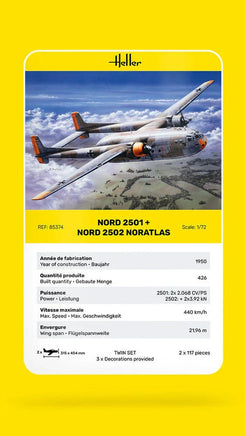 1/72 Heller Twin Set Nord 2501 + Nord 2502 "Noratlas" - MPM Hobbies