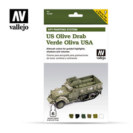 Vallejo 8ml Set of 6 US Army Olive Drab - 78402