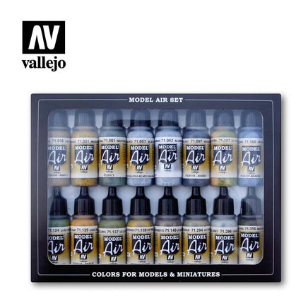 Vallejo Model Air Set of 16 WWII USAAF Aircraft 17ml 71185 - MPM Hobbies