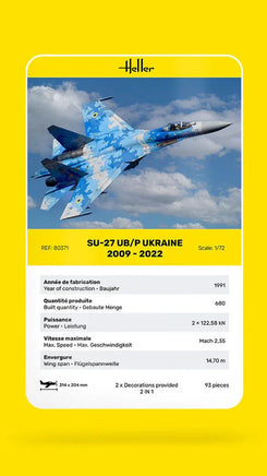 1/72 Heller Sukhoi SU-27 UB/P Ukraine - MPM Hobbies