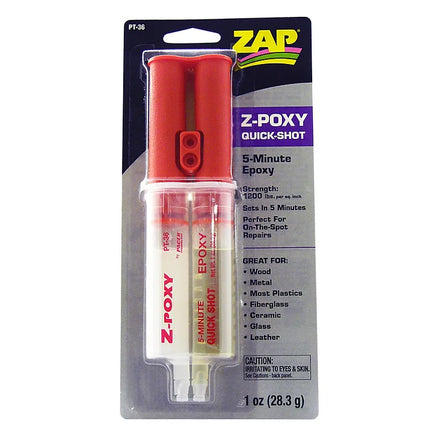 Zap 1 oz. Zap 5 min. Epoxy Syringe - 36