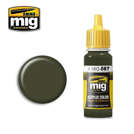 A.Mig-0087 ACRYLIC COLOR RAL 6014 Gelboliv - MPM Hobbies