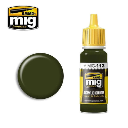 A.Mig-0112 ACRYLIC COLOR SCC 15 (British 1944-45 Olive Drab) - MPM Hobbies